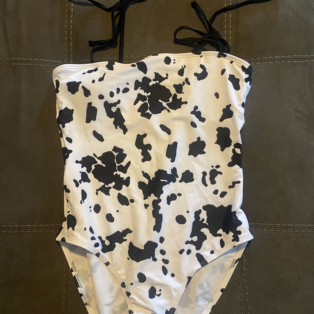 Cow print swimsuit one piece